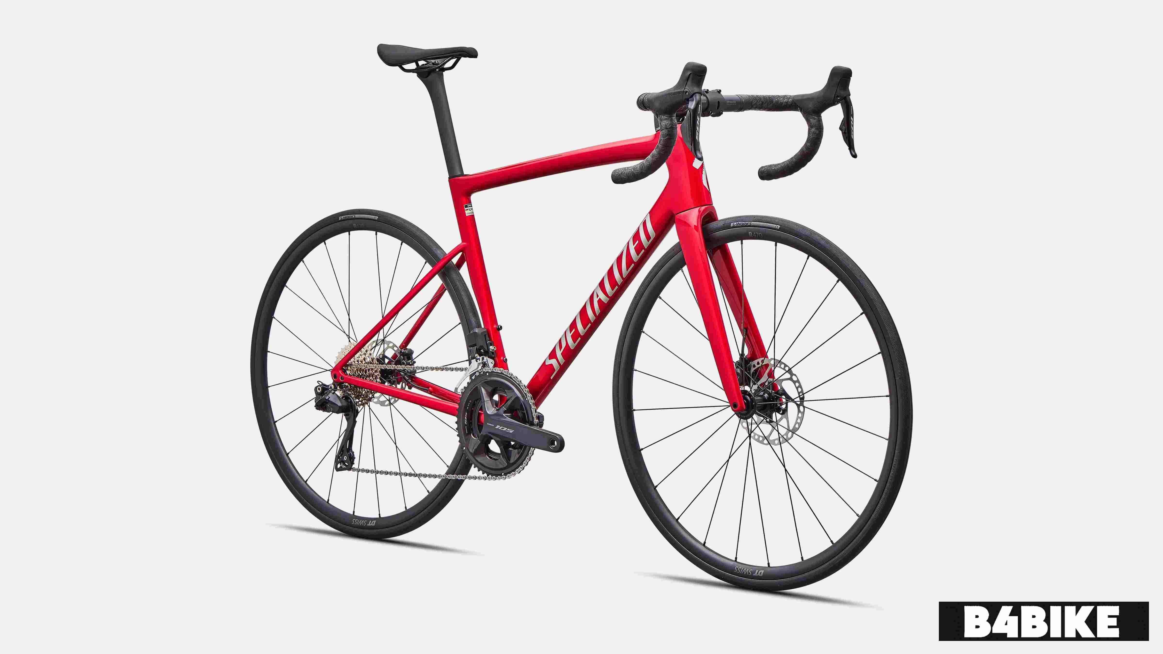 Specialized Tarmac SL8 Comp Shimano 105 Di2 Gloss Red Tint Silver Dust