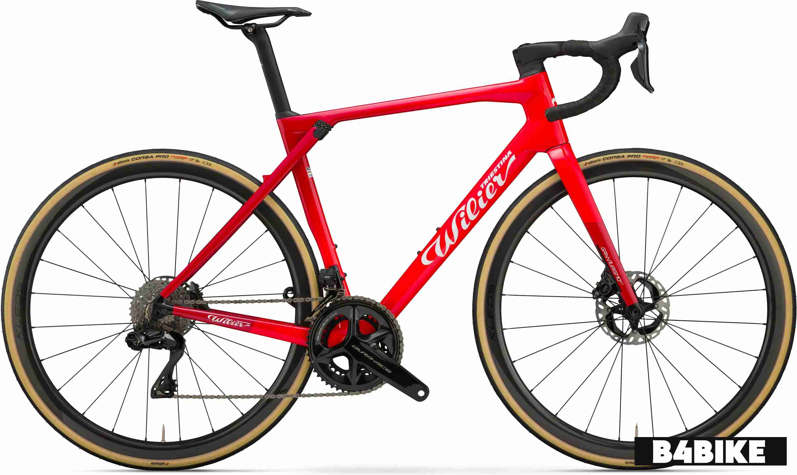 Wilier Triestina Granturismo SLR Sram Red AXS E1 2x12 Powermeter R8 Faded Red, White - Glossy