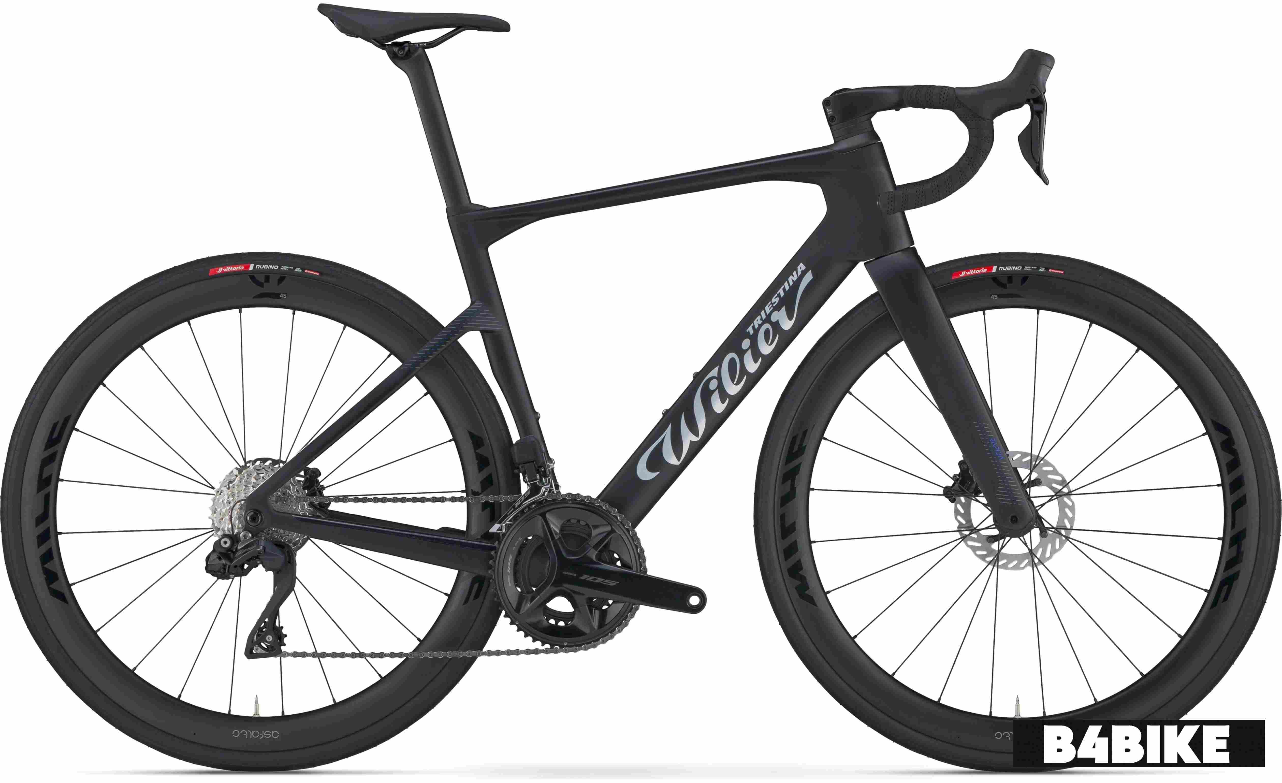 Wilier Triestina Rapida Shimano 105 Di2 2x12 R7150 Lastlight Black - Matt