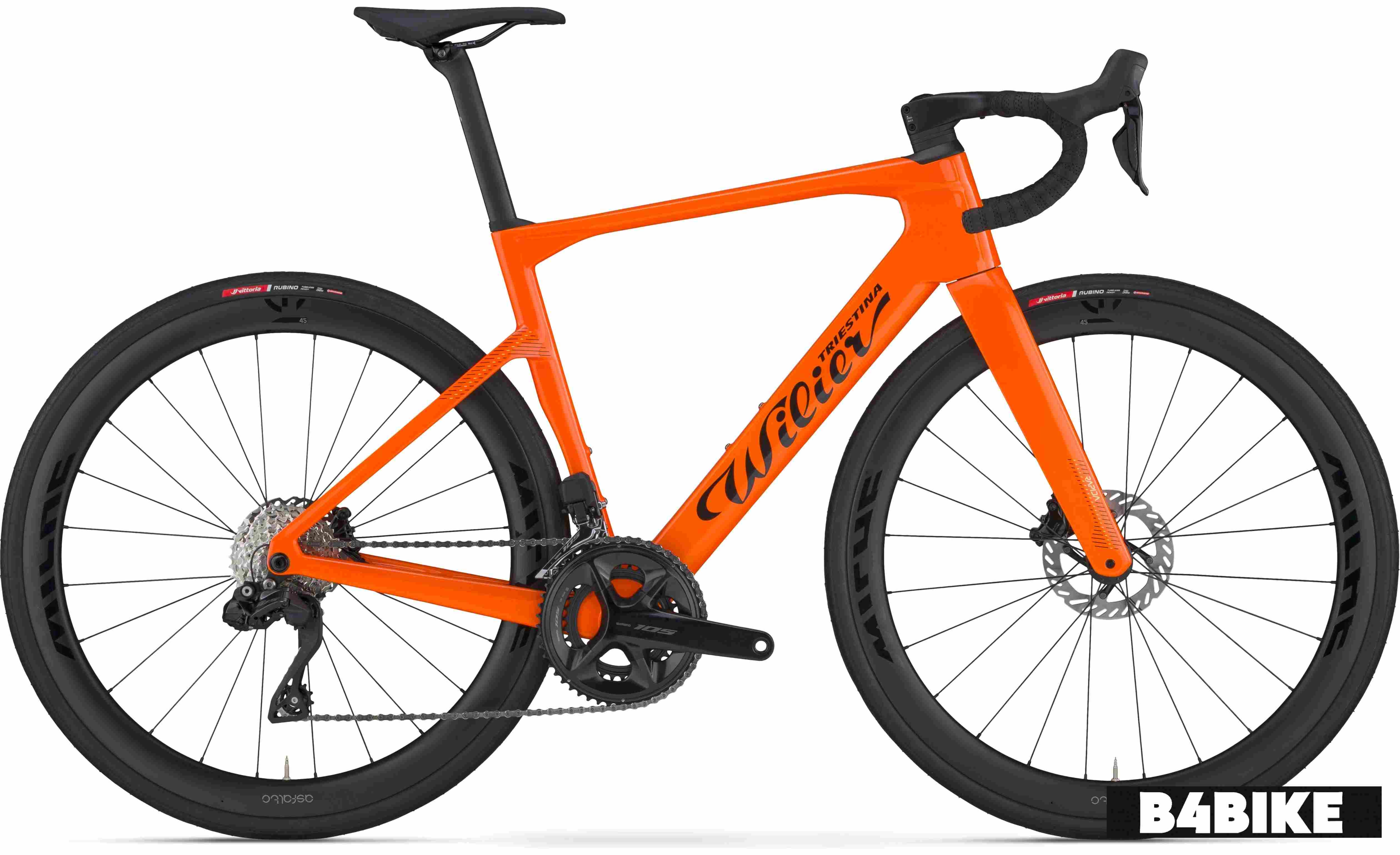 Wilier Triestina Rapida Shimano 105 Di2 2x12 R7150 Midday Orange - Glossy